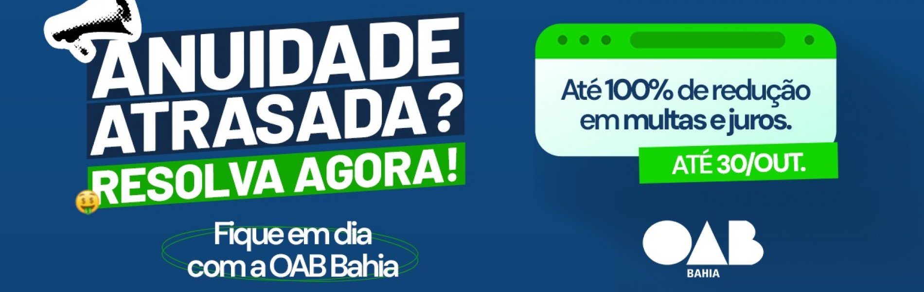 [Termina no dia 30/10 prazo para adesão ao programa de regularização financeira]