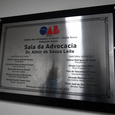 [OAB da Bahia inaugura sala da advocacia no Fórum de Gandu]