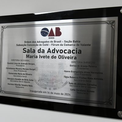 [Inauguração da sala da Advocacia em Valente]