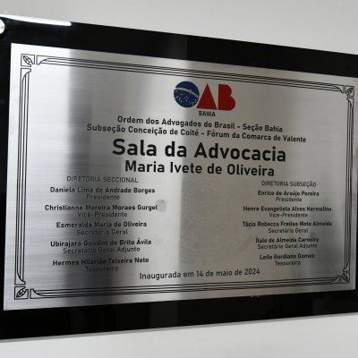 [Inauguração da sala da Advocacia em Valente]